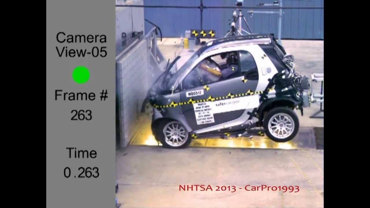 Erfolgreicher Smart Fortwo Electric Drive Crashtest In Den USA Video