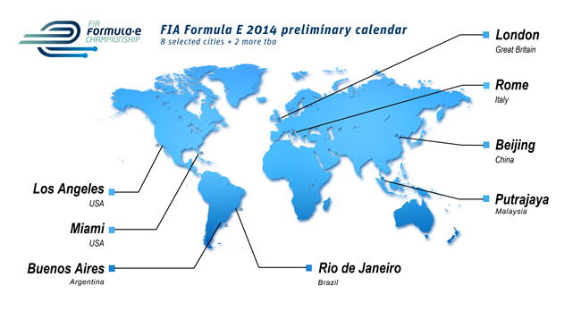 Formula E 2012 Kalender Termine