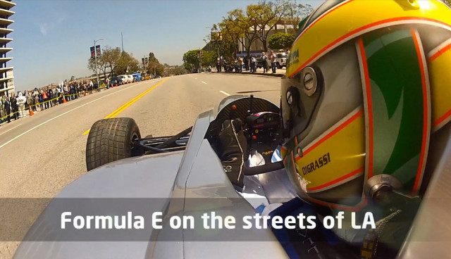 Formel-E-Renner in den Straßen von L.A.