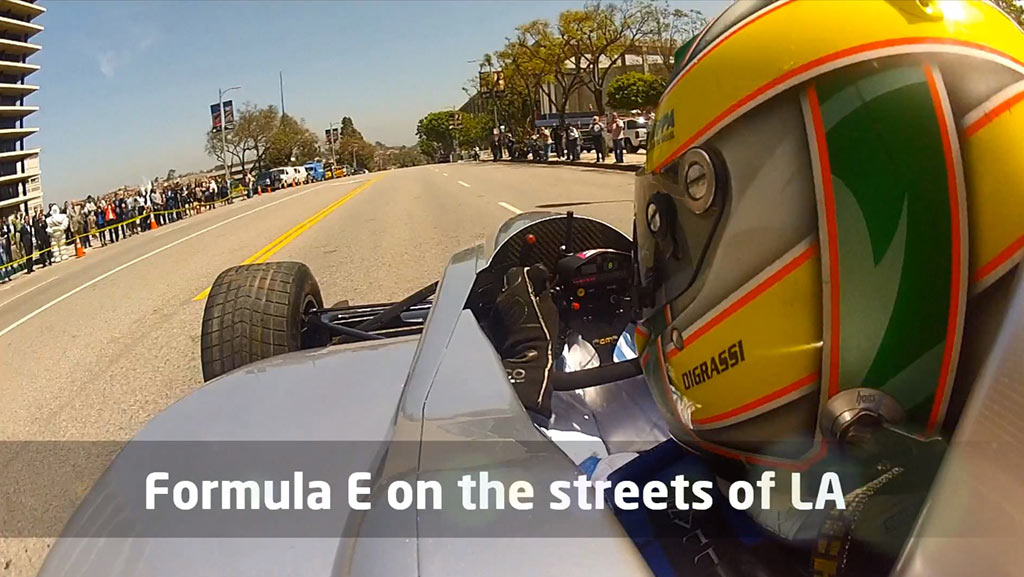 Formel-E-Renner in den Straßen von L.A.