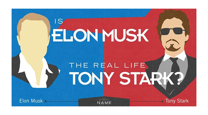 Elon Musk - Tony Stark, Iron Man