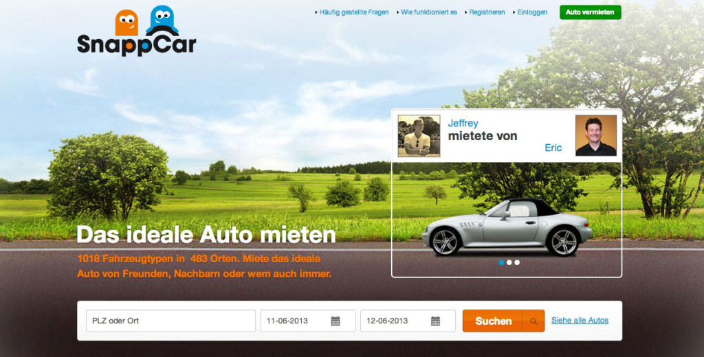 Privat-Carsharing SnappCar Deutschland