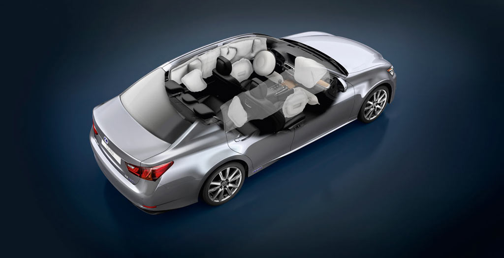 Lexus-GS-300h–Hybridauto-Sicherheit,-Airbags