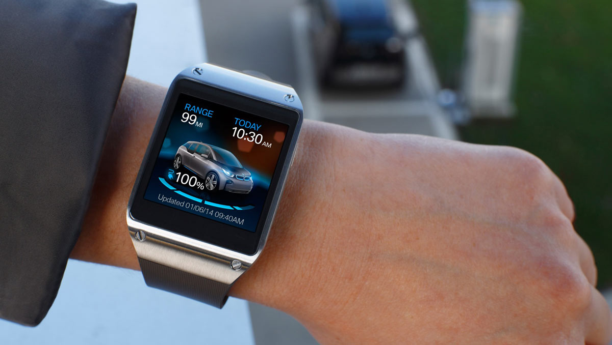 BMW präsentiert Smartwatch für i3: Pkw-Fernsteuerung per