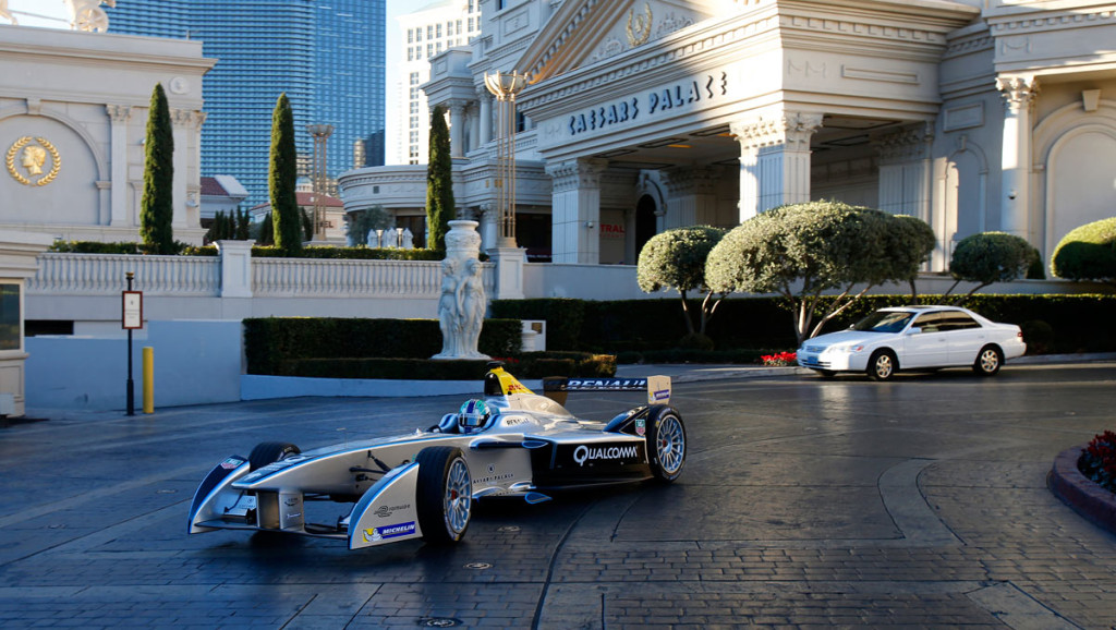 Formel-E-Rennwagen-Las-Vegas-Ceasars-Palace