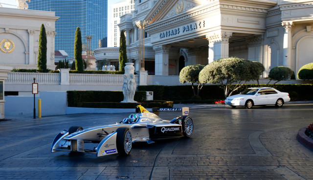 Formel-E-Rennwagen-Las-Vegas-Ceasars-Palace