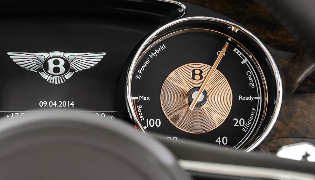 Bentley-Hybrid-Concept-Anzeige