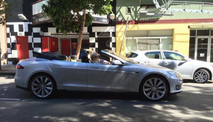 Tesla Model S Cabrio in San Francisco aufgetaucht (Bilder)