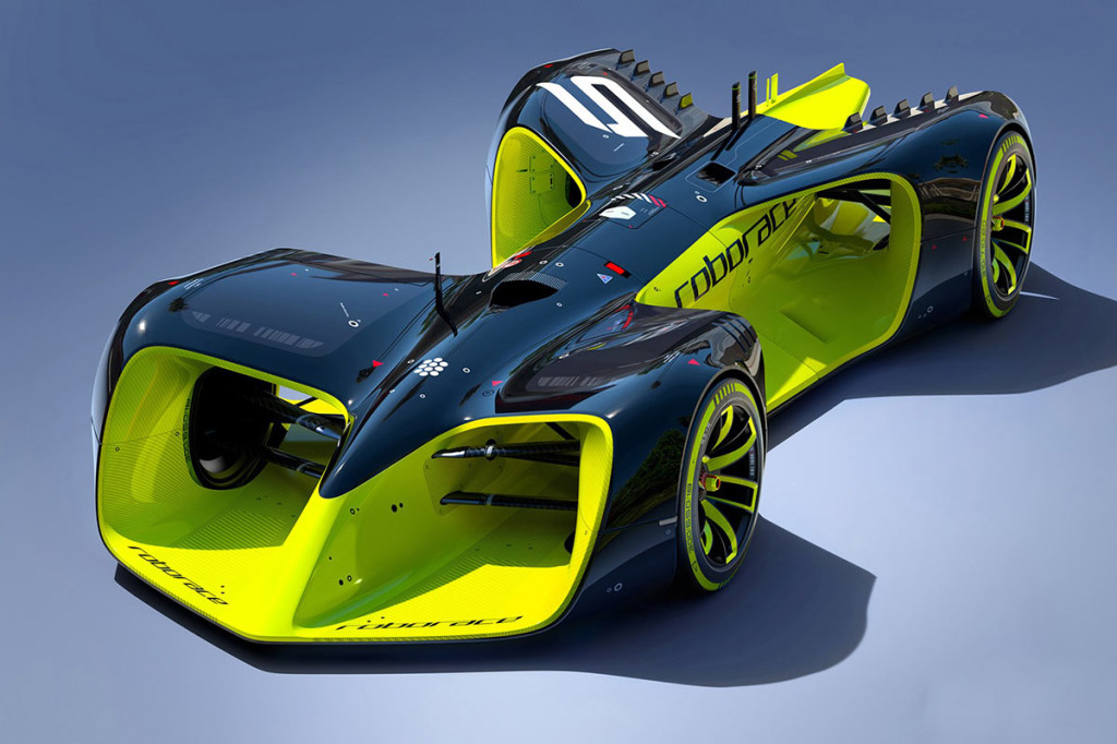 Formel-E-Robocar-Elektroauto-Rennwagen