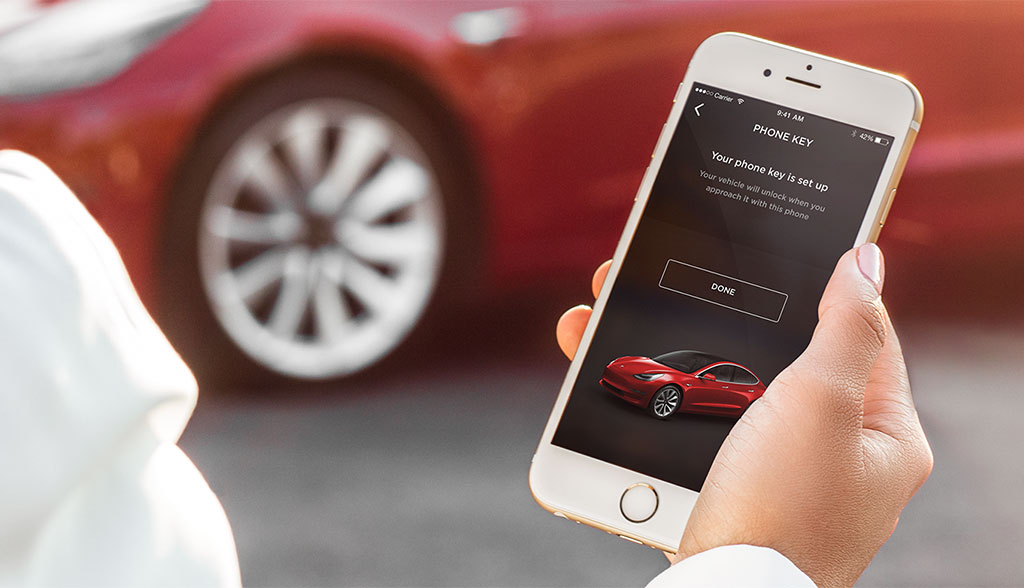 Smartphone oder Schlüsselkarte: So wird Teslas Model 3 geöffnet 