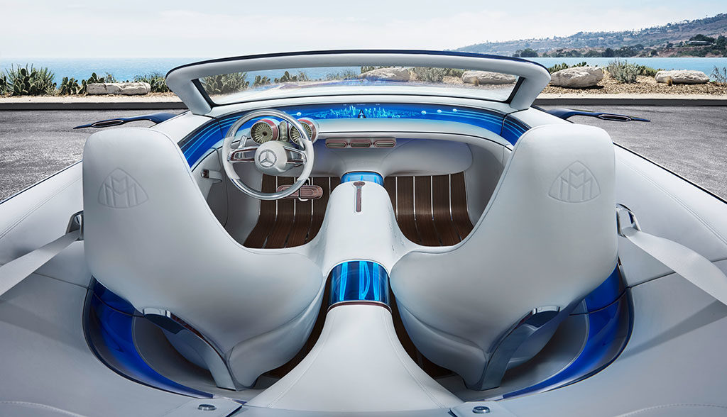 Elektroauto Luxus Vision Mercedes Maybach Cabriolet Bilder Video