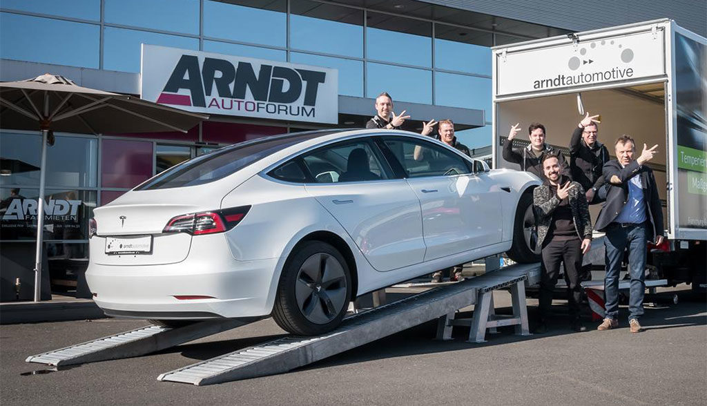 Tesla Model 3 Elektroauto-Miete-Arndt