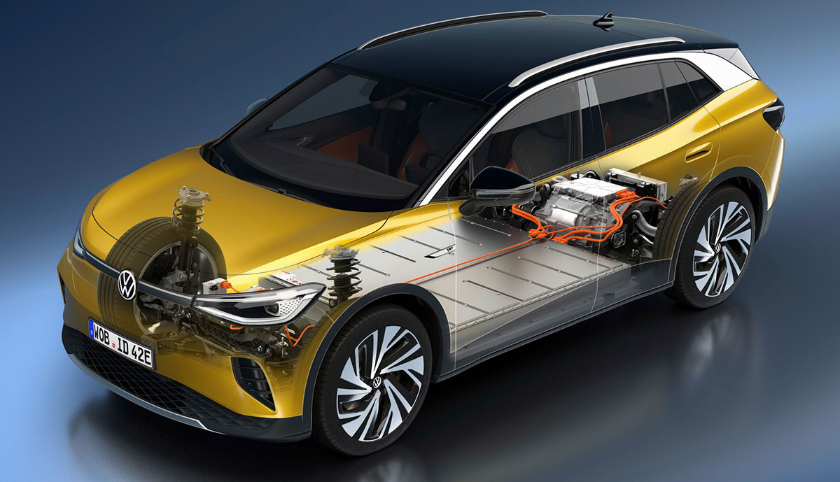 Elektroauto ID 4 von Volkswagen mit Generator aufladen   Lithium-Feuerlöscher als neuer Autolöscher? 