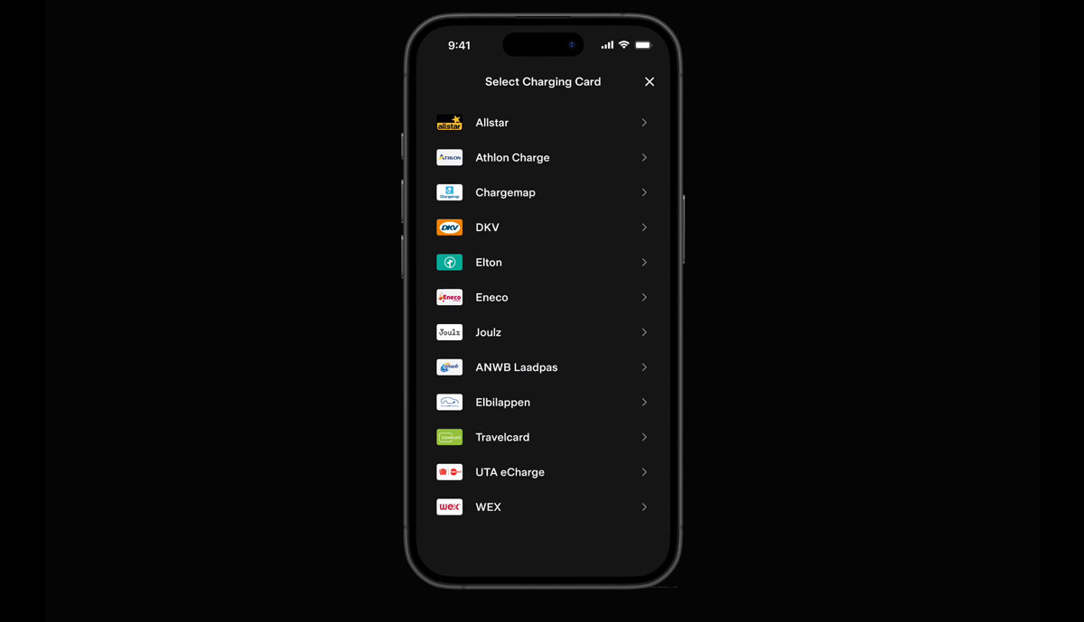 Tesla-App-fremde-Ladekarten