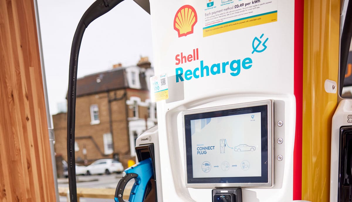 Shell-Elektroauto-Schnellladesaule