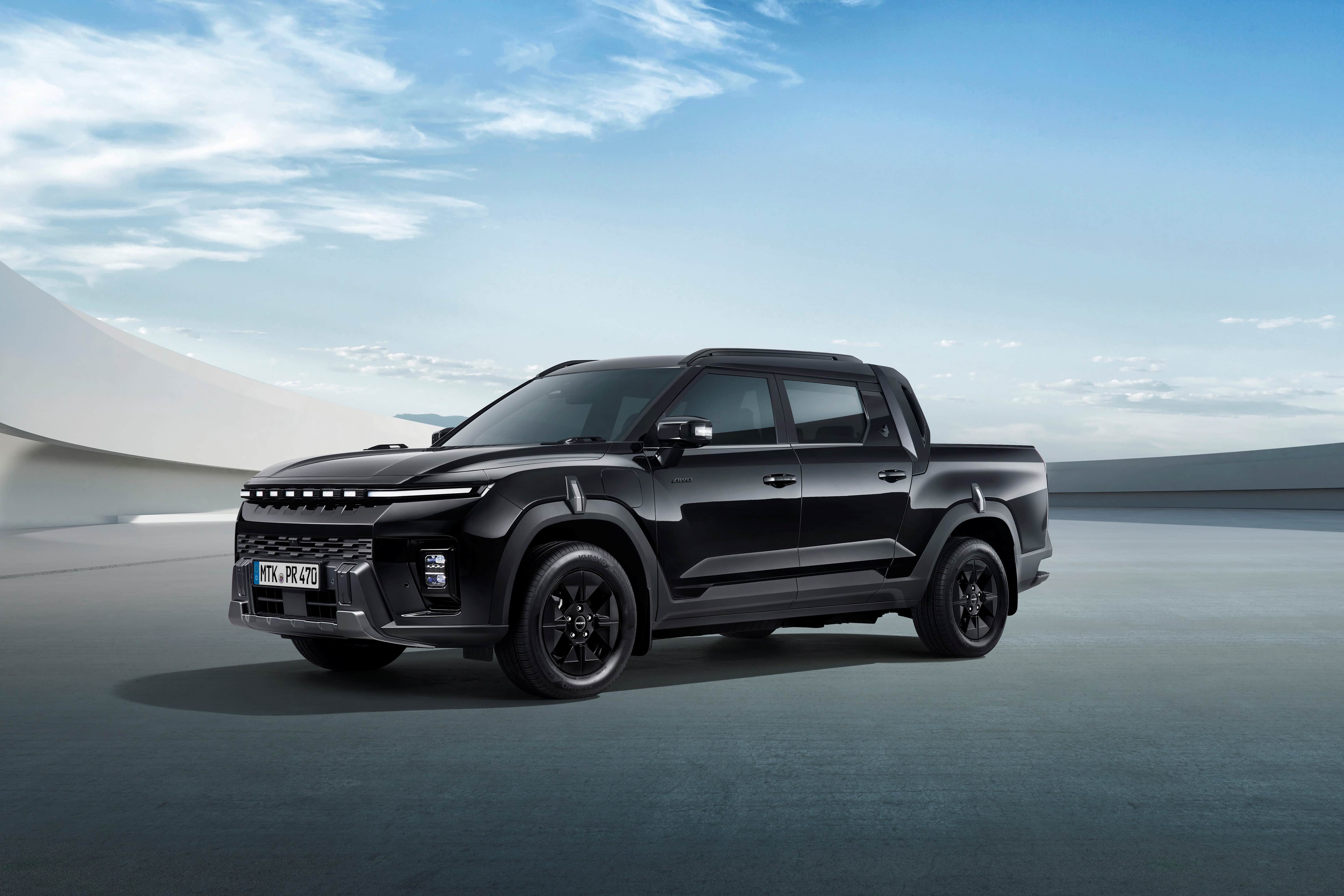 Elektro-Pick-up KGM Musso EV startet in der Black Edition