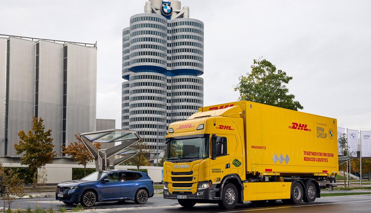BMW-Logistik und DHL testen Elektro-Lkw mit Range Extender i