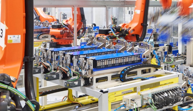 Skoda-Batteriemontage